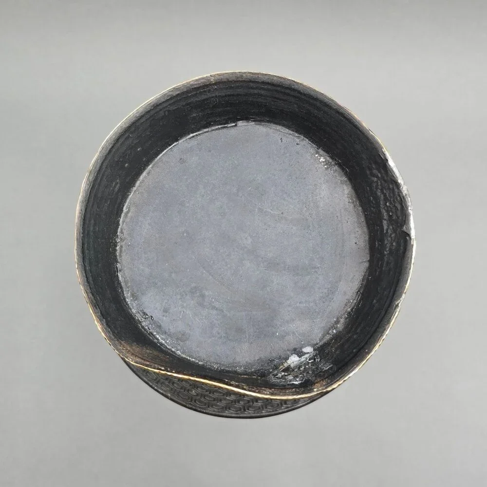 Antique Japanese Bronze Champleve Vase 11
